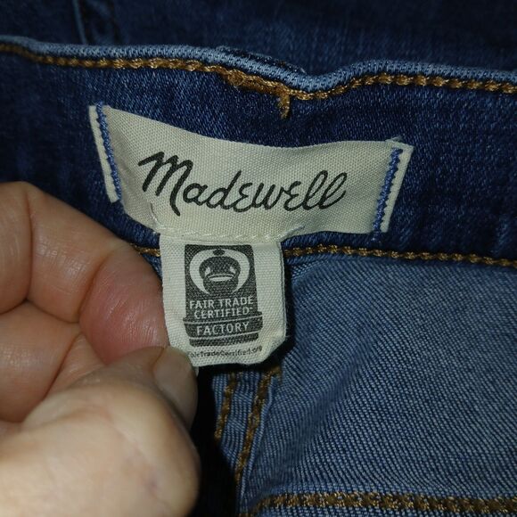 Madewell Jeans Road Tripper Size 28T Straight Leg Exposed Zipper Dark Blue - Picture 11 of 14